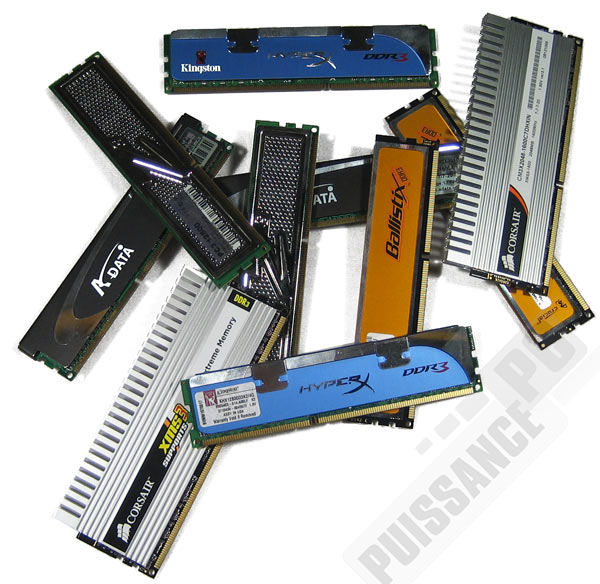 comparo ddr3 puissance-pc kits ddr3