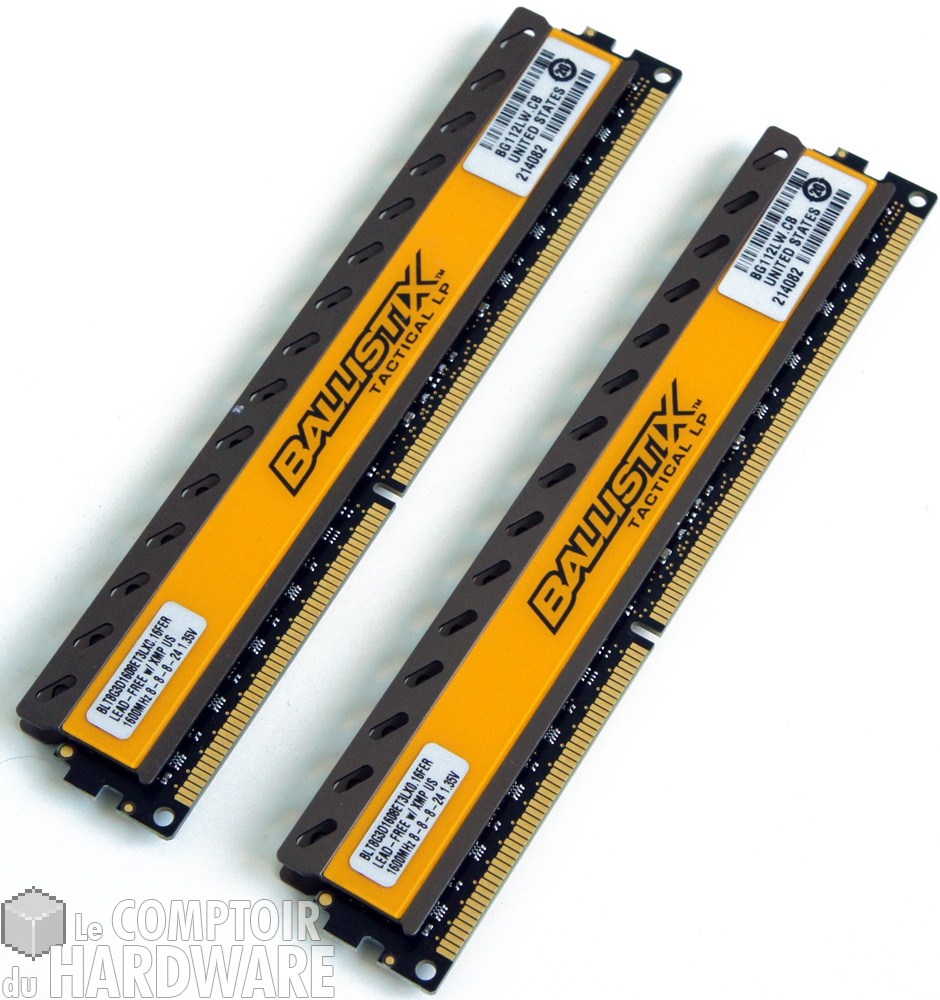 Test • Crucial Ballistix Tactical LP - Le comptoir du hardware