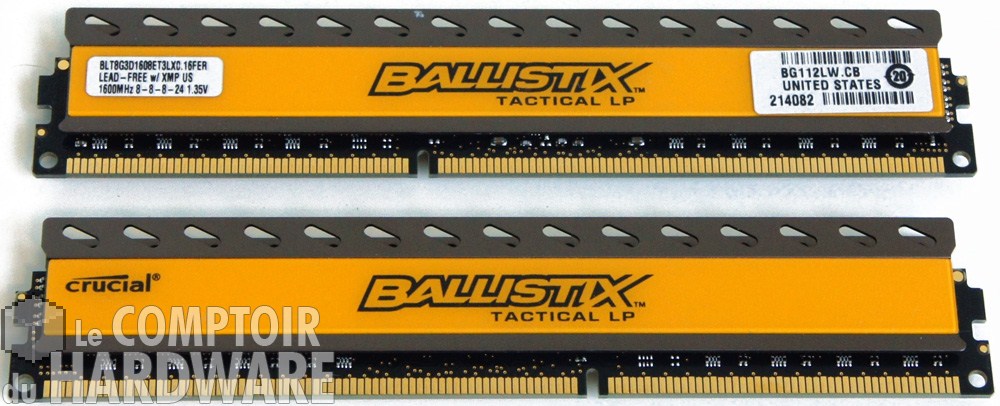 Test • Crucial Ballistix Tactical LP - Le comptoir du hardware