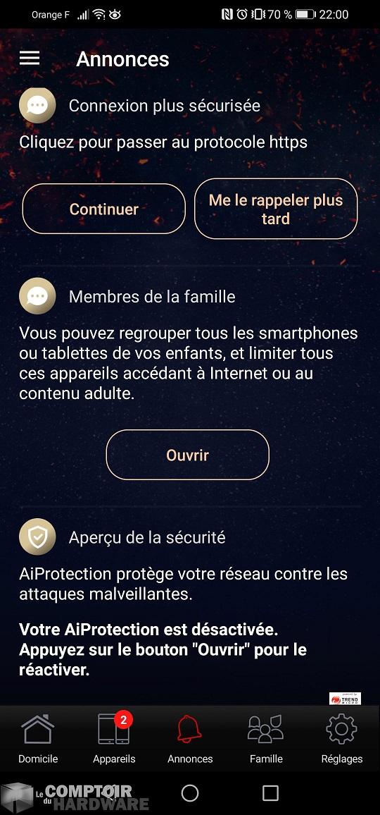 L'application vous donne conseil