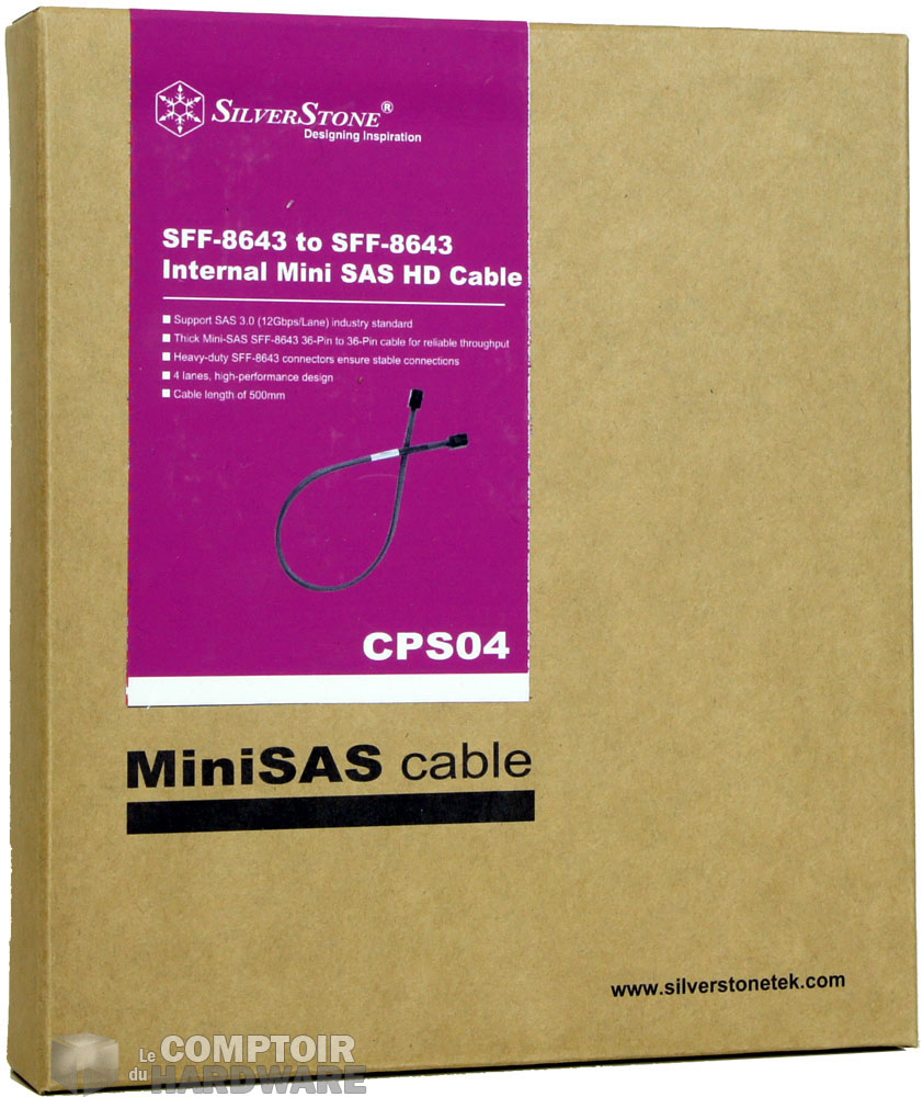 Le câble Mini SAS de chez Silverstone