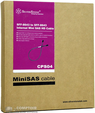 Le câble Mini SAS de chez Silverstone [cliquer pour agrandir]