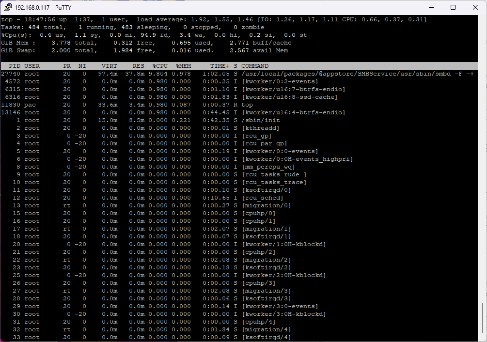 dsm 7 connexion ssh