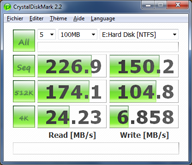 crystaldiskmark - Kingston SSD now V+ series 64Go [cliquer pour agrandir]