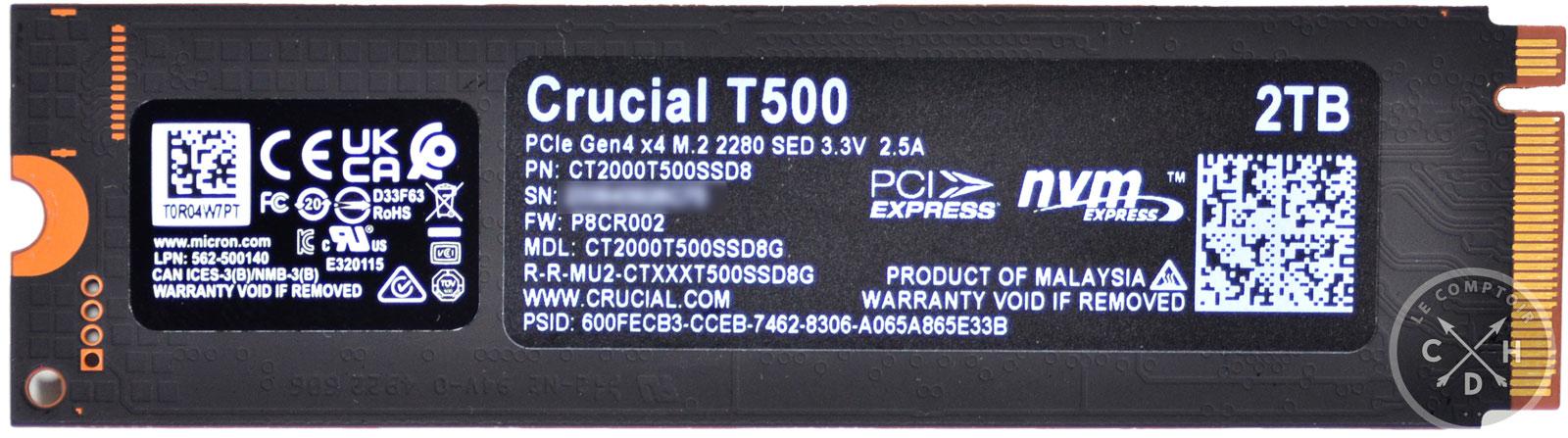 crucial T500 / verso